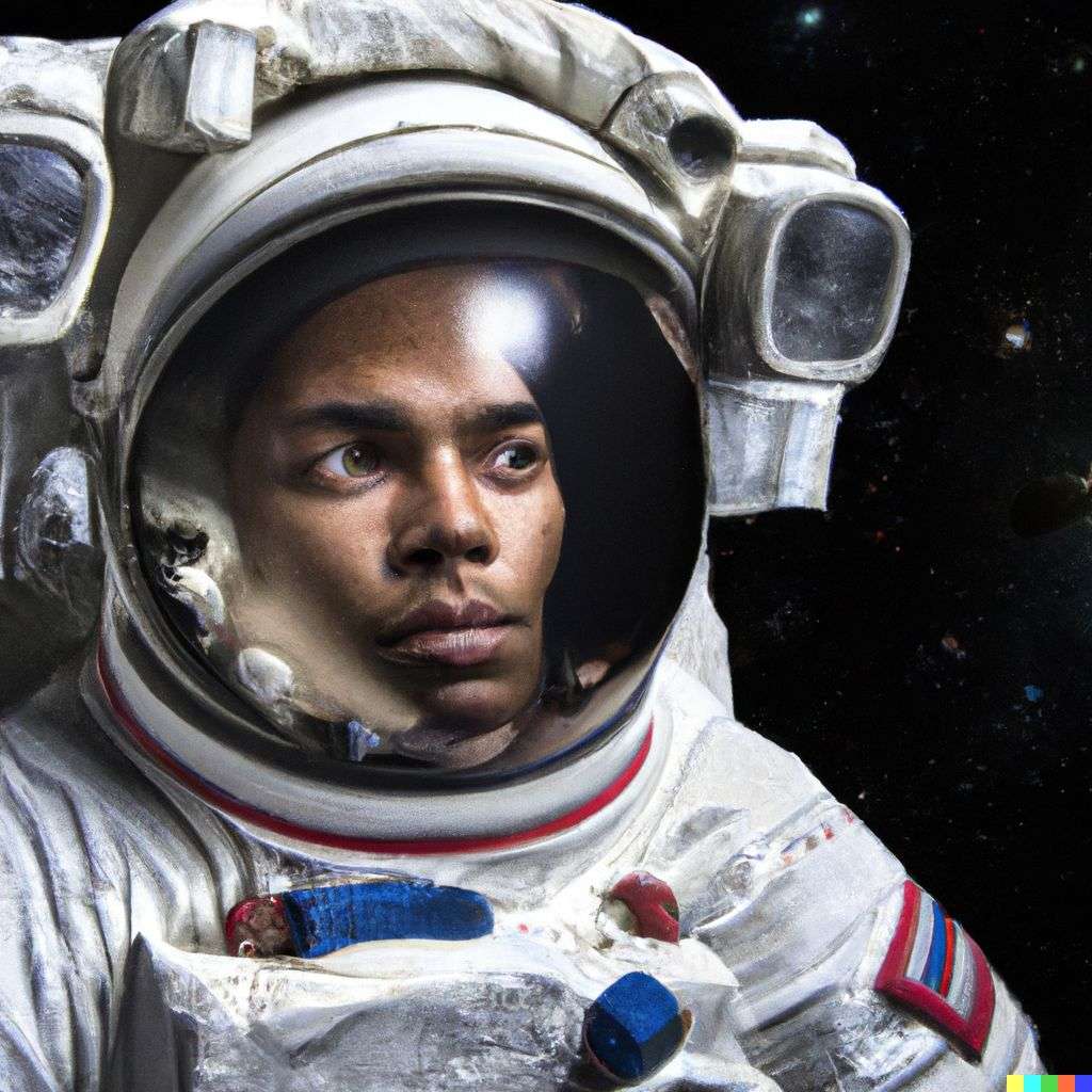 an astronaut, photograph taken by Joel Santos